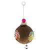 Bird Parrot Coconut Shell Swing Toy Drawbench Wire Cage Hanging Chew Toy