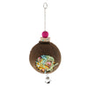 Bird Parrot Coconut Shell Swing Toy Drawbench Wire Cage Hanging Chew Toy