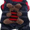 Winter Dog Apparel, Pet Dog Puppy Dress Strap Denim Jumpsuits Red S