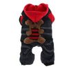 Winter Dog Apparel, Pet Dog Puppy Dress Strap Denim Jumpsuits Red S