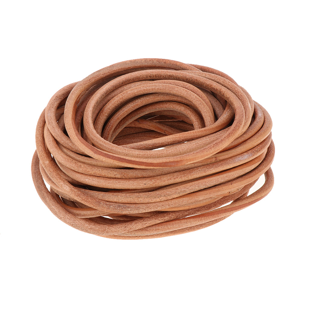 10m Round Leather Cord for Jewelry Making 5mm 6mm 8mm Diameter 6mm Diameter