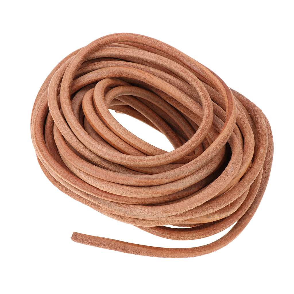 10m Round Leather Cord for Jewelry Making 5mm 6mm 8mm Diameter 6mm Diameter