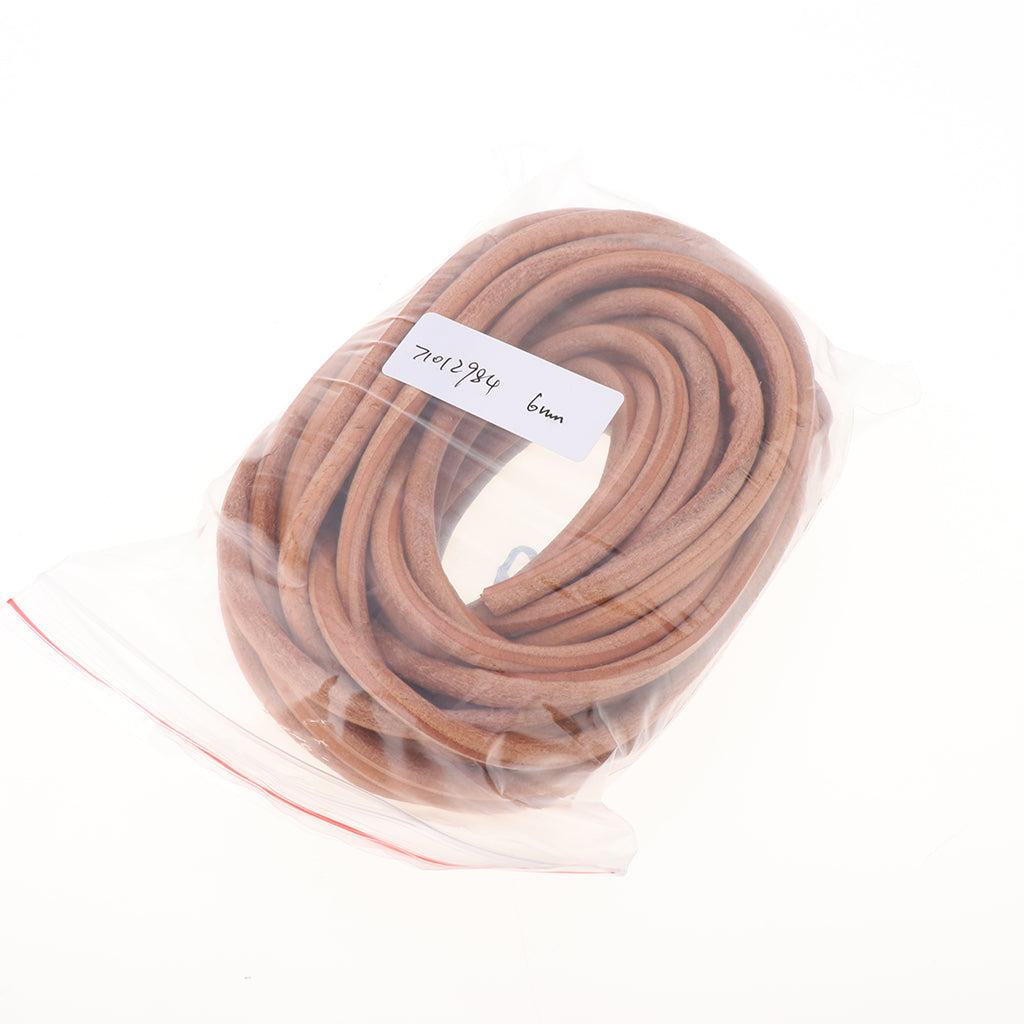 10m Round Leather Cord for Jewelry Making 5mm 6mm 8mm Diameter 6mm Diameter