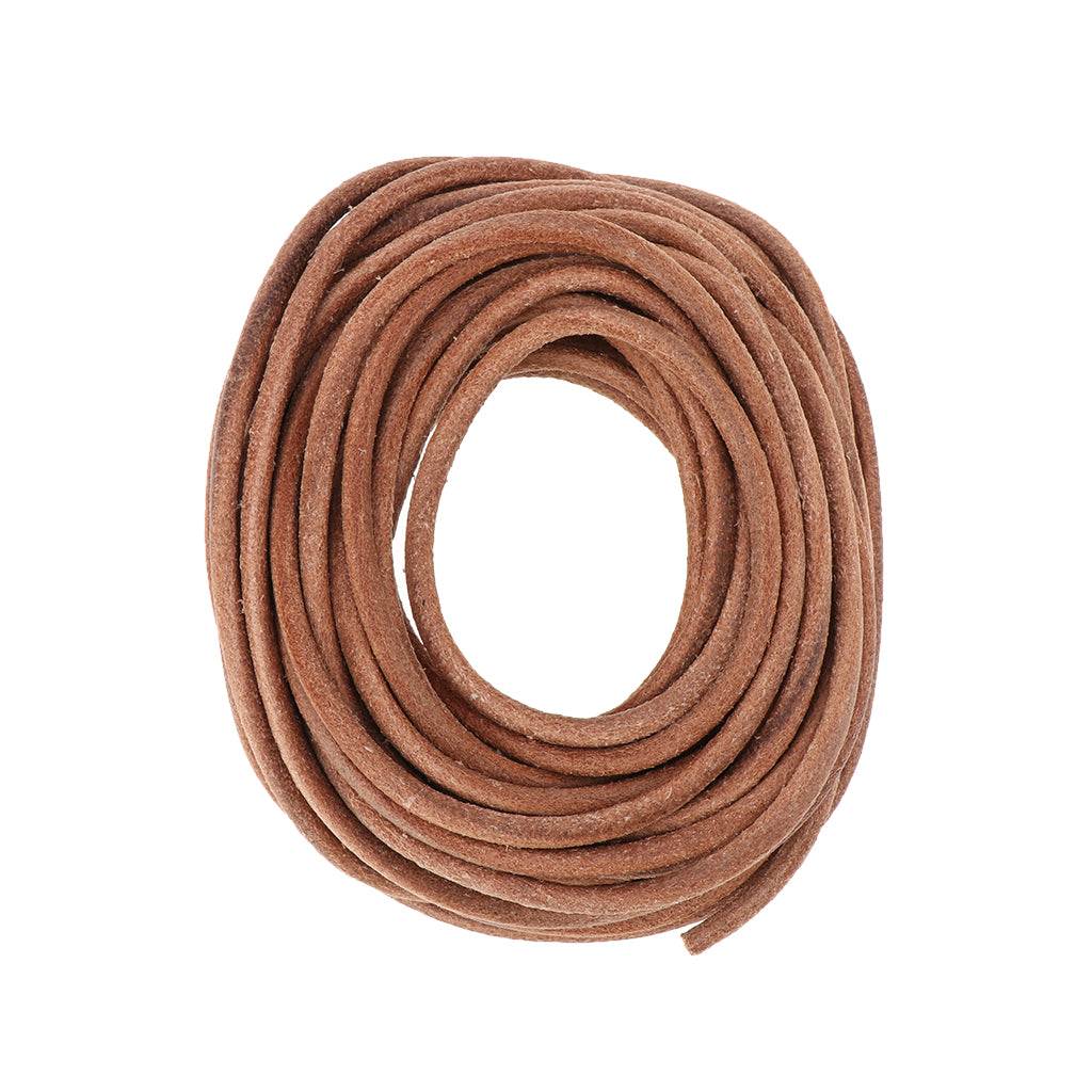 10m Round Leather Cord for Jewelry Making 4mm Diameter