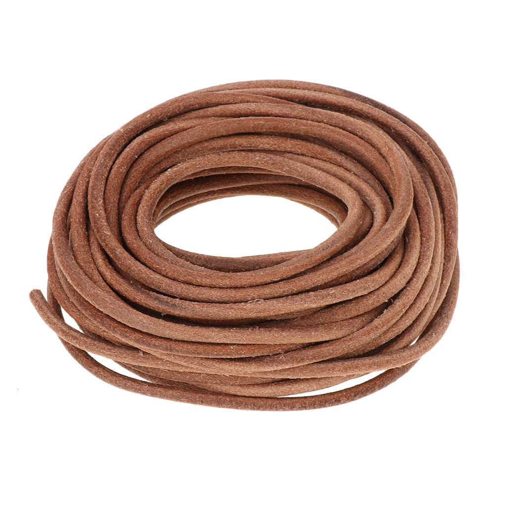 10m Round Leather Cord for Jewelry Making 4mm Diameter