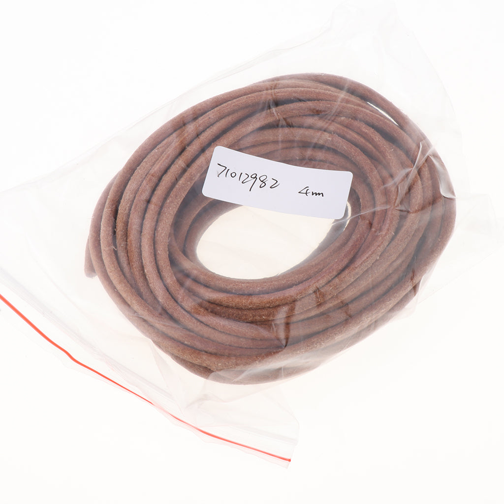 10m Round Leather Cord for Jewelry Making 4mm Diameter