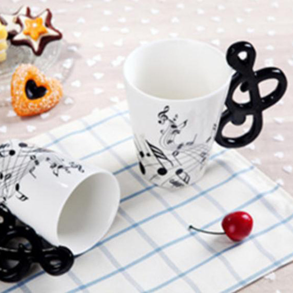 400ml Musical Instruments Ceramic Mug Coffee Cup Music Cup Gift Note A