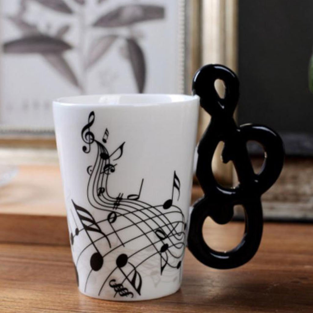 400ml Musical Instruments Ceramic Mug Coffee Cup Music Cup Gift Note A