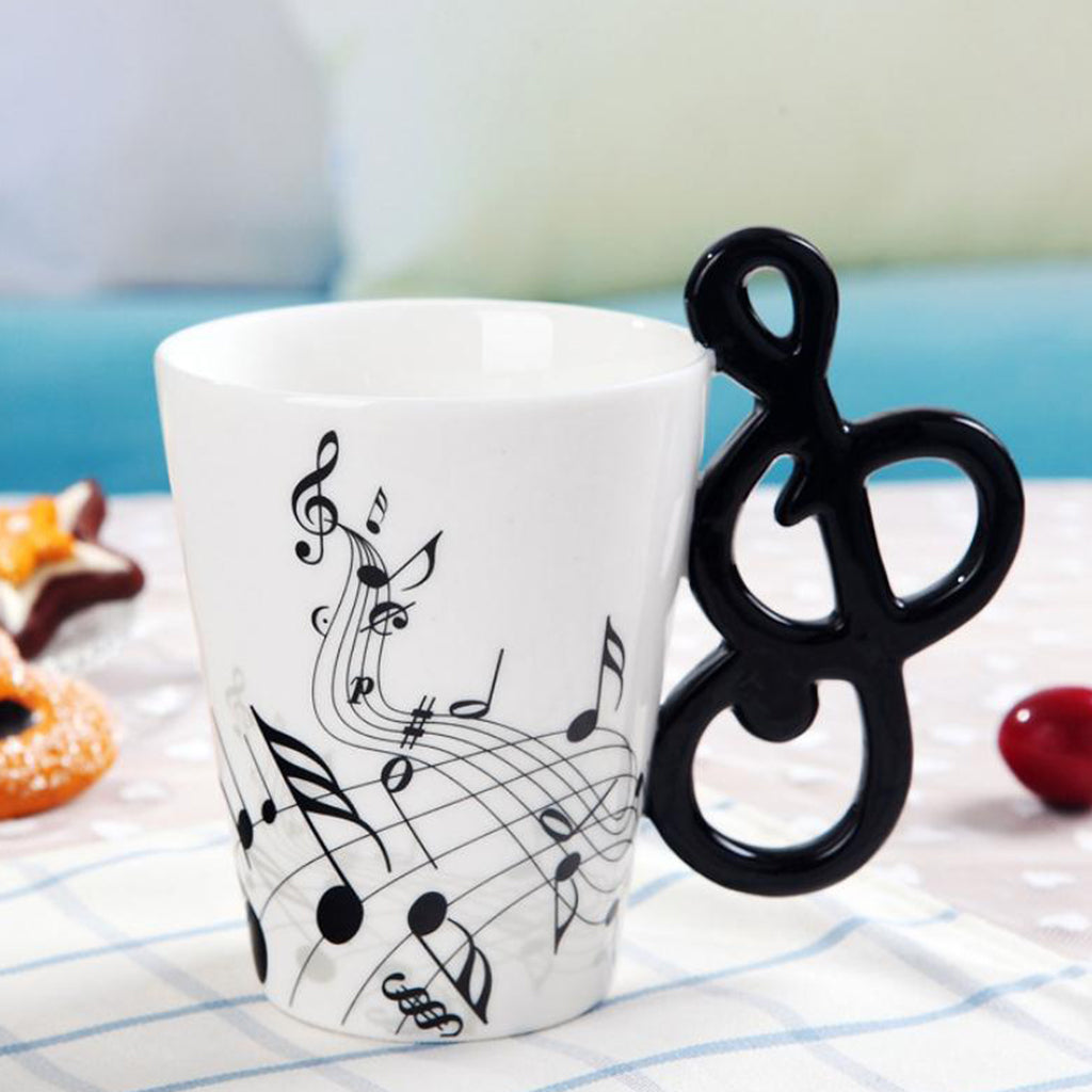 400ml Musical Instruments Ceramic Mug Coffee Cup Music Cup Gift Note A