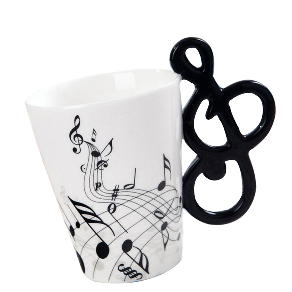 400ml Musical Instruments Ceramic Mug Coffee Cup Music Cup Gift Note A