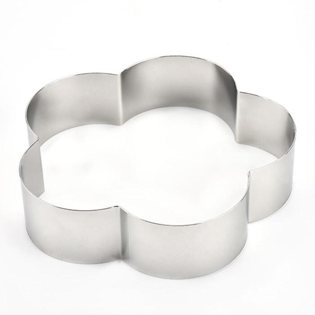 Stainless Steel flower Cake Mousse Baking Mousse Form Ring Mold 22X22cm