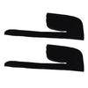 2pcs Long Tail Wide Straps Durag Solid Color Pirate Cap Two Tone Headwraps Black