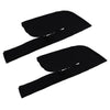 2pcs Long Tail Wide Straps Durag Solid Color Pirate Cap Two Tone Headwraps Black