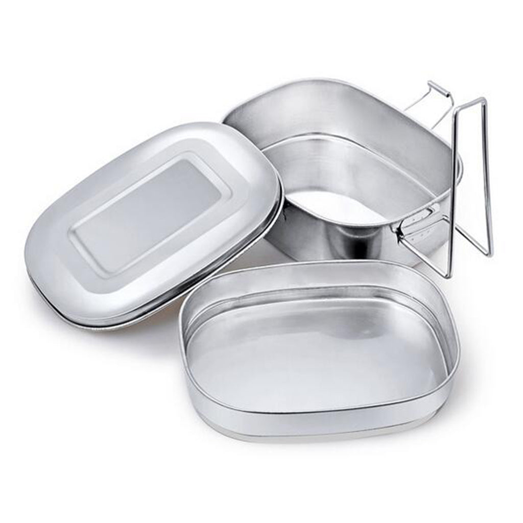 Stainless Steel Food Container Salads Bento Lunch Box Double outsize