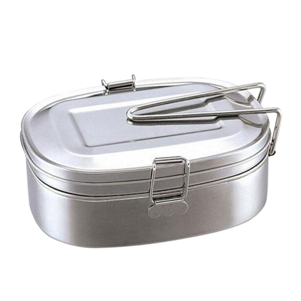 Stainless Steel Food Container Salads Bento Lunch Box Double outsize