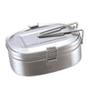 Stainless Steel Food Container Salads Bento Lunch Box Double outsize