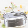 Stainless Steel Food Container Salads Bento Lunch Box Double outsize