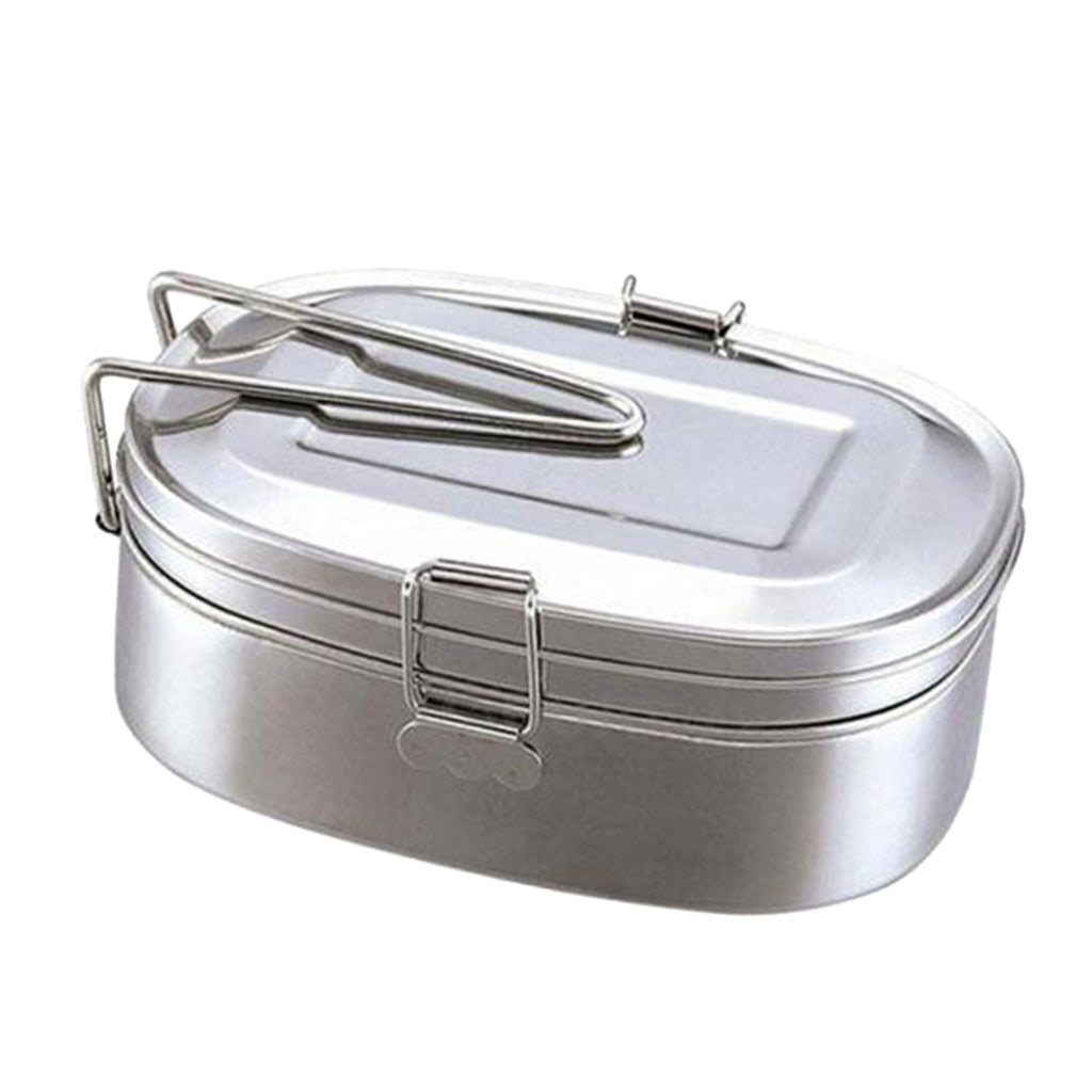 Stainless Steel Food Container Salads Bento Lunch Box Double outsize