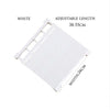 Expandable Shelf Closet Organizer Storage Adjustable Rack Rod White 38-55cm