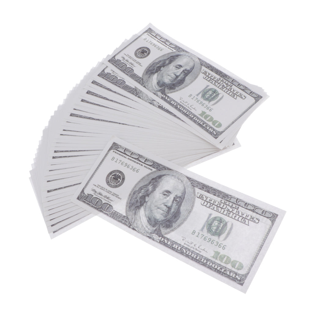 US Dollars Prop Play Fun Pretend Cash Prop Denomination 100 Magic Props C