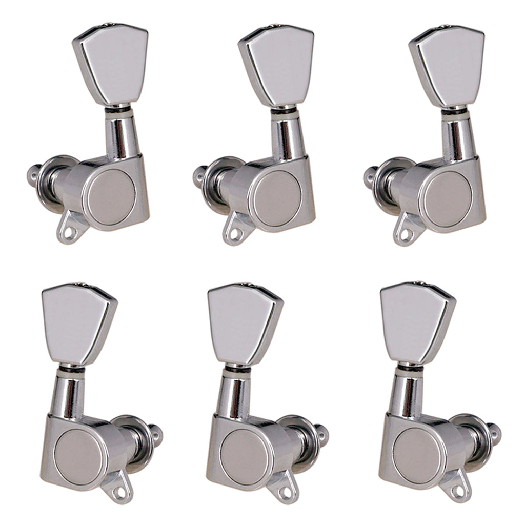 Guitar String Locking Tuning Pegs Machine Head Tuner 3L3R Replacement Silver