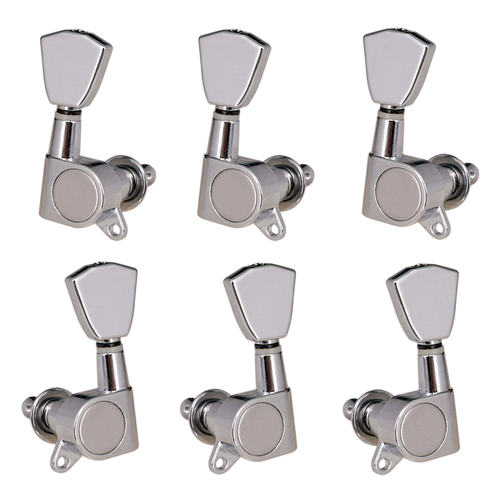 Guitar String Locking Tuning Pegs Machine Head Tuner 3L3R Replacement Silver