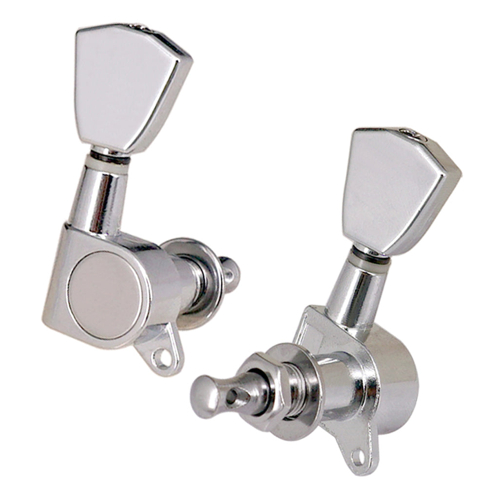 Guitar String Locking Tuning Pegs Machine Head Tuner 3L3R Replacement Silver