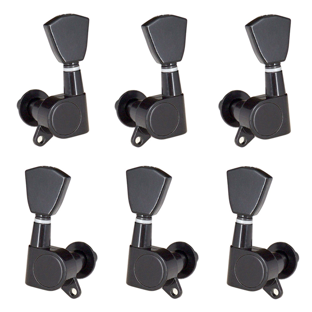 Guitar String Locking Tuning Pegs Machine Head Tuners 3L3R Replacement Black