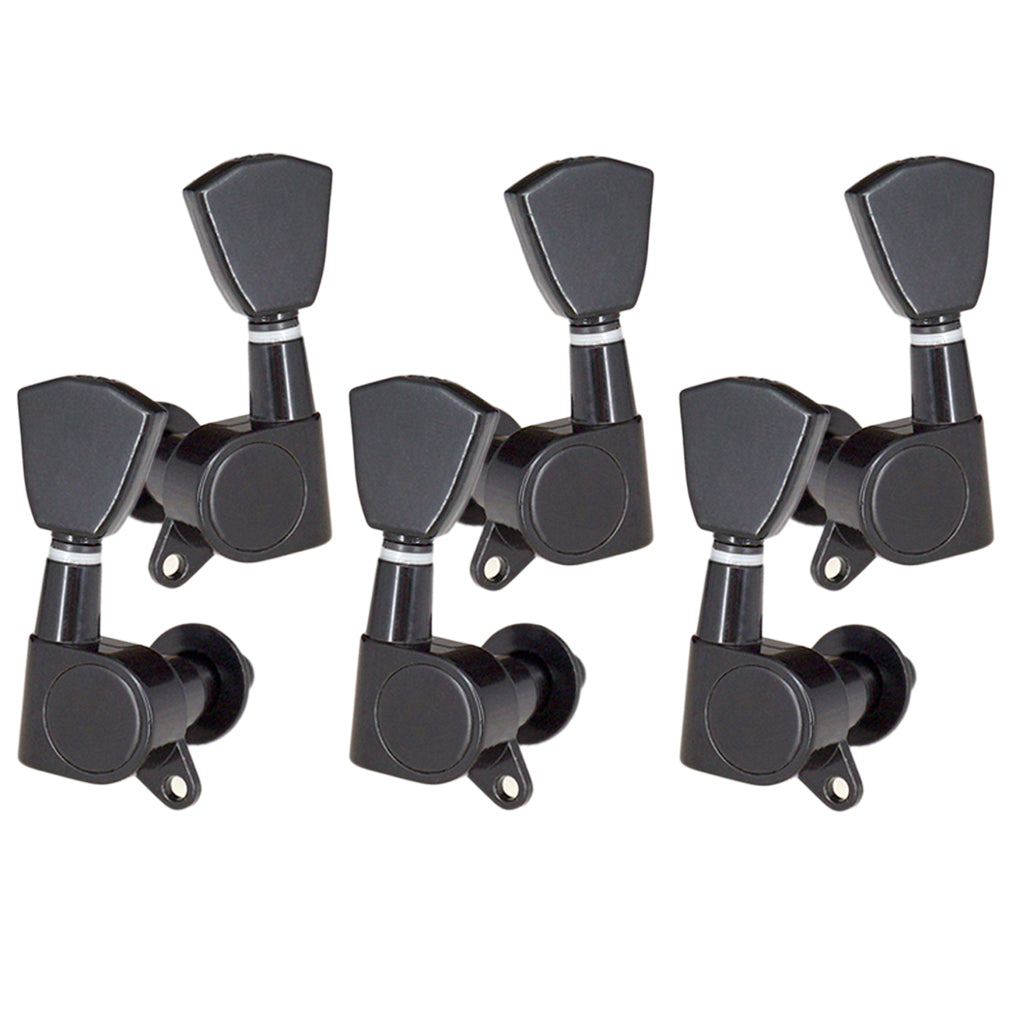 Guitar String Locking Tuning Pegs Machine Head Tuners 3L3R Replacement Black