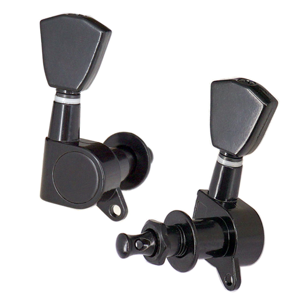 Guitar String Locking Tuning Pegs Machine Head Tuners 3L3R Replacement Black