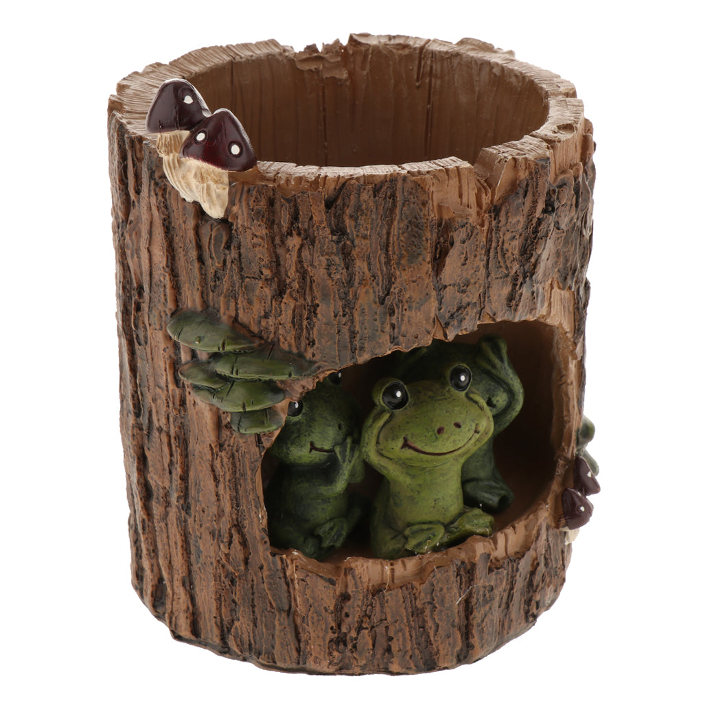 Resin Flowerpot Creative Succulent Planter Home Decoration Three green frogs