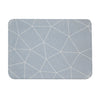 Korean Floor Mat Rug Bathroom Non-Slip Carpet - Grey Background Grid 50x80cm