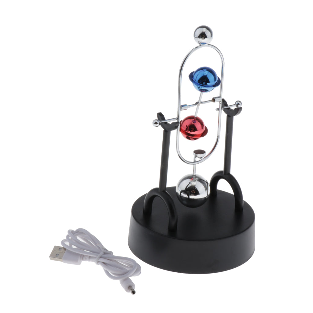 Revolving Electronic Perpetual Motion Desk Toy Home Tabletop Decoration A004