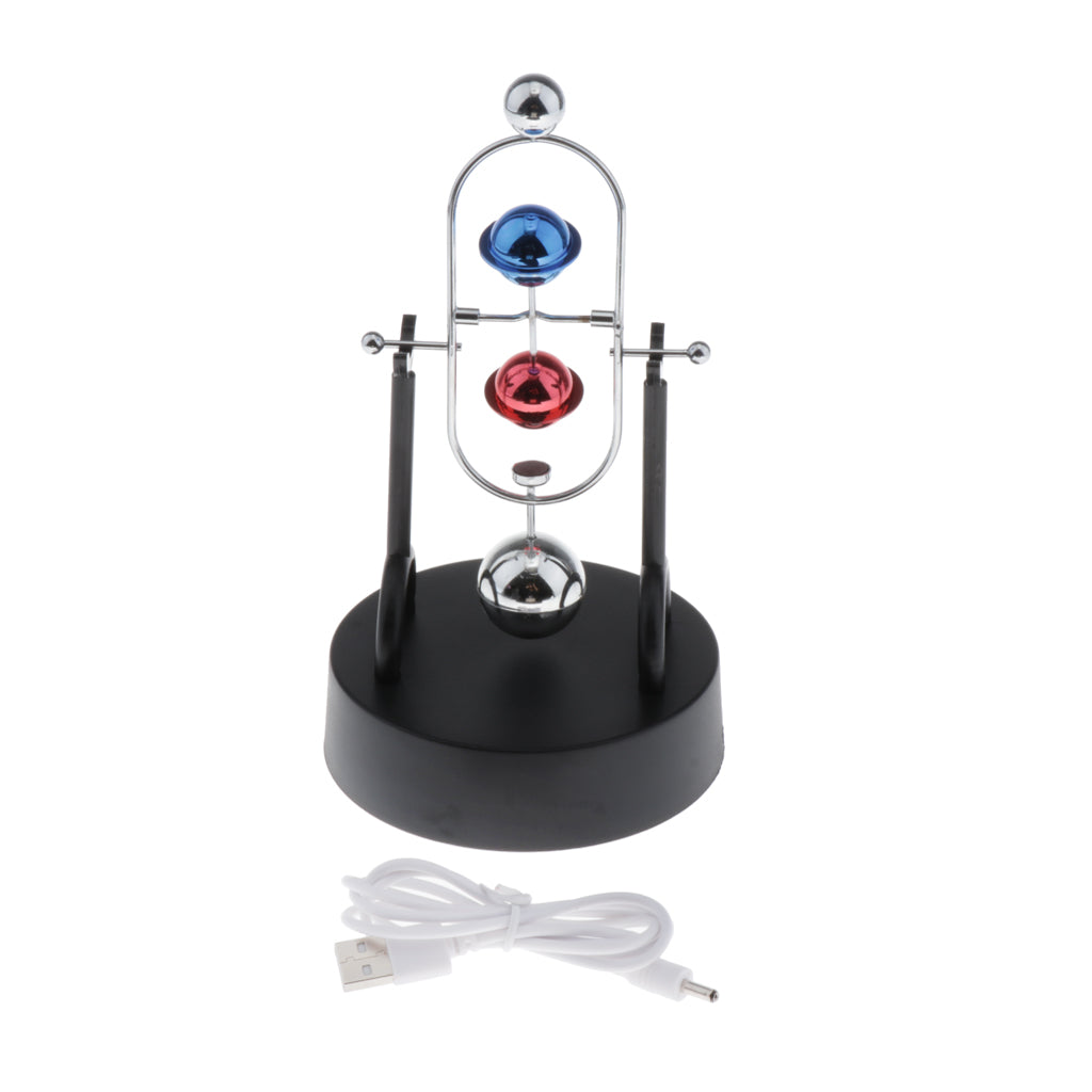 Revolving Electronic Perpetual Motion Desk Toy Home Tabletop Decoration A004