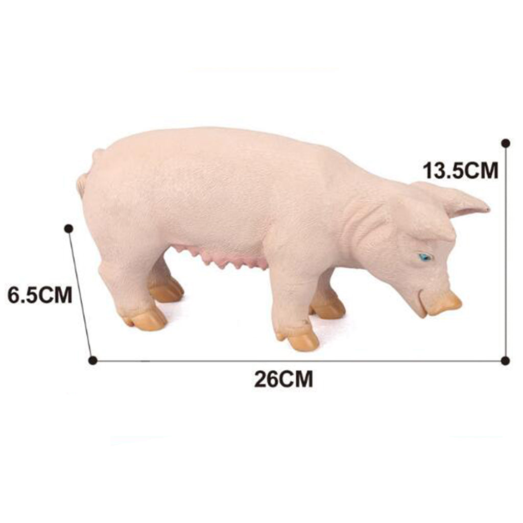 Animal Model with Sound Simulation Animal Figurines Toys Set Pig