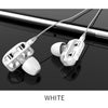 Double Speaker 1.2M Wired 3.5MM Earphone Earbuds HiFi Stereo Headset White