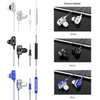 Double Speaker 1.2M Wired 3.5MM Earphone Earbuds HiFi Stereo Headset White