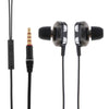 Double Speaker 1.2M Wired 3.5MM Earphone Earbuds HiFi Stereo Headset Black