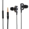 Double Speaker 1.2M Wired 3.5MM Earphone Earbuds HiFi Stereo Headset Black