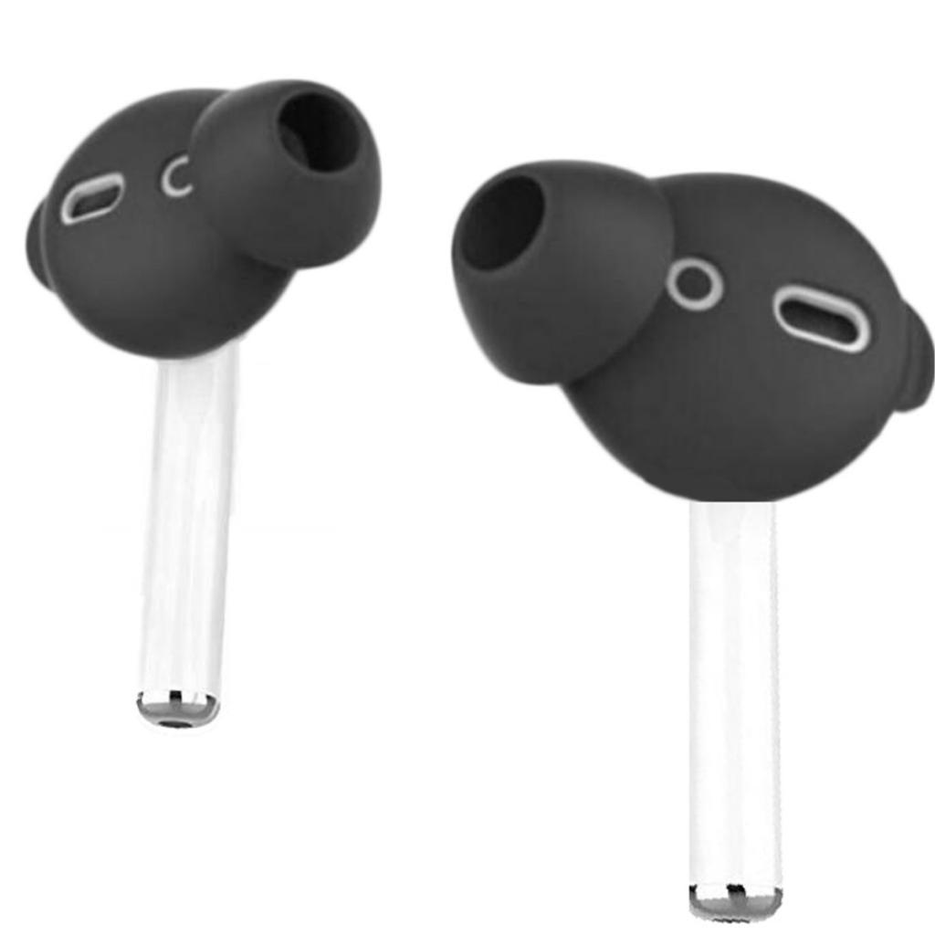 3 Pairs Silicone Earbuds Cover Tips Replacement Ear Buds for Airpods Black