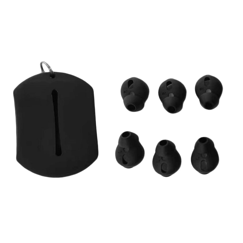 3 Pairs Silicone Earbuds Cover Tips Replacement Ear Buds for Airpods Black