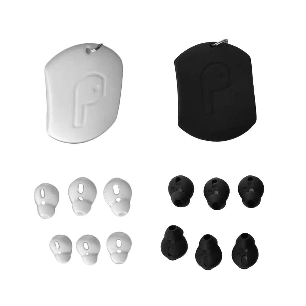 3 Pairs Silicone Earbuds Cover Tips Replacement Ear Buds for Airpods White