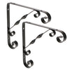 2x Twist Metal Wall Shelf Bracket Rack Support Holder Supporter Black 1