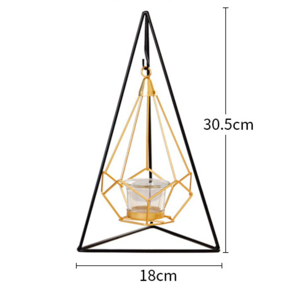 Nordic Style Geometric Candle Tealight Holder Home Decoration Triangle Shape