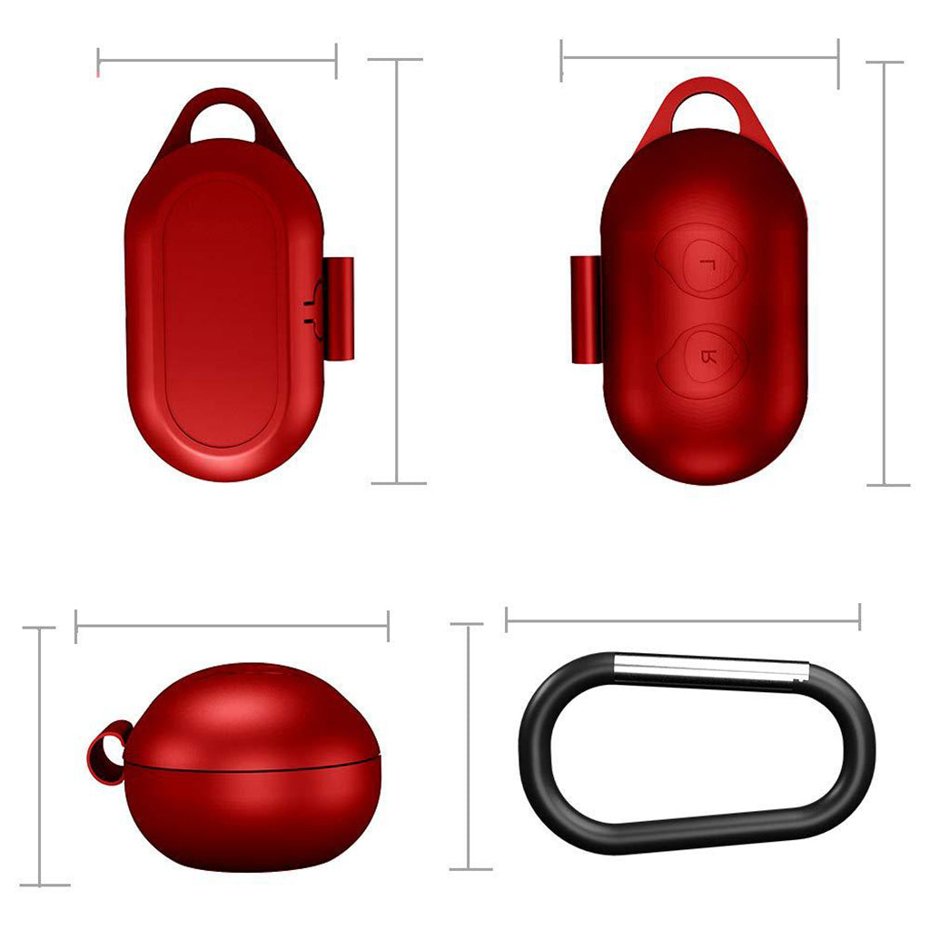 Earphone Clamshell Silicone Full Cover Case for Samsung Galaxy Buds Red