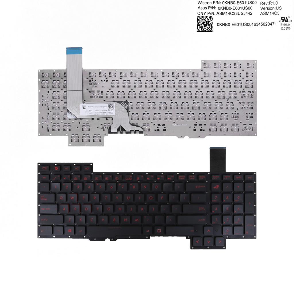 Black Keyboard NO Frame for Asus G751J G751JL G751JM G751JT G751JY