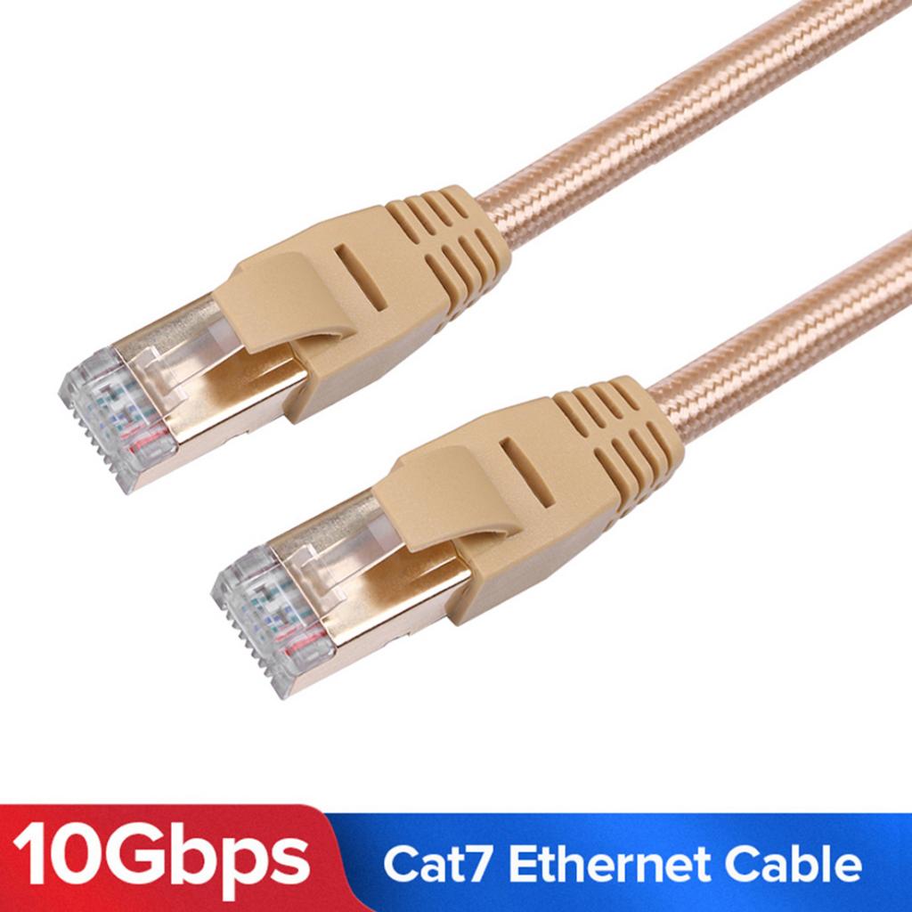 Cat7 Ethernet Cable Lan Network RJ45 Patch Cable For PC Laptop 10Gbps 10Meter