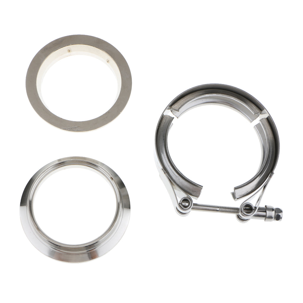 Stainless Steel V-Band Quick Release Clamp Male Female Flange Kits 2 inch