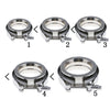 Stainless Steel V-Band Quick Release Clamp Male Female Flange Kits 2 inch