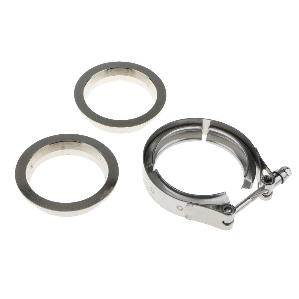 Stainless Steel V-Band Quick Release Clamp Male Female Flange Kits 2 inch